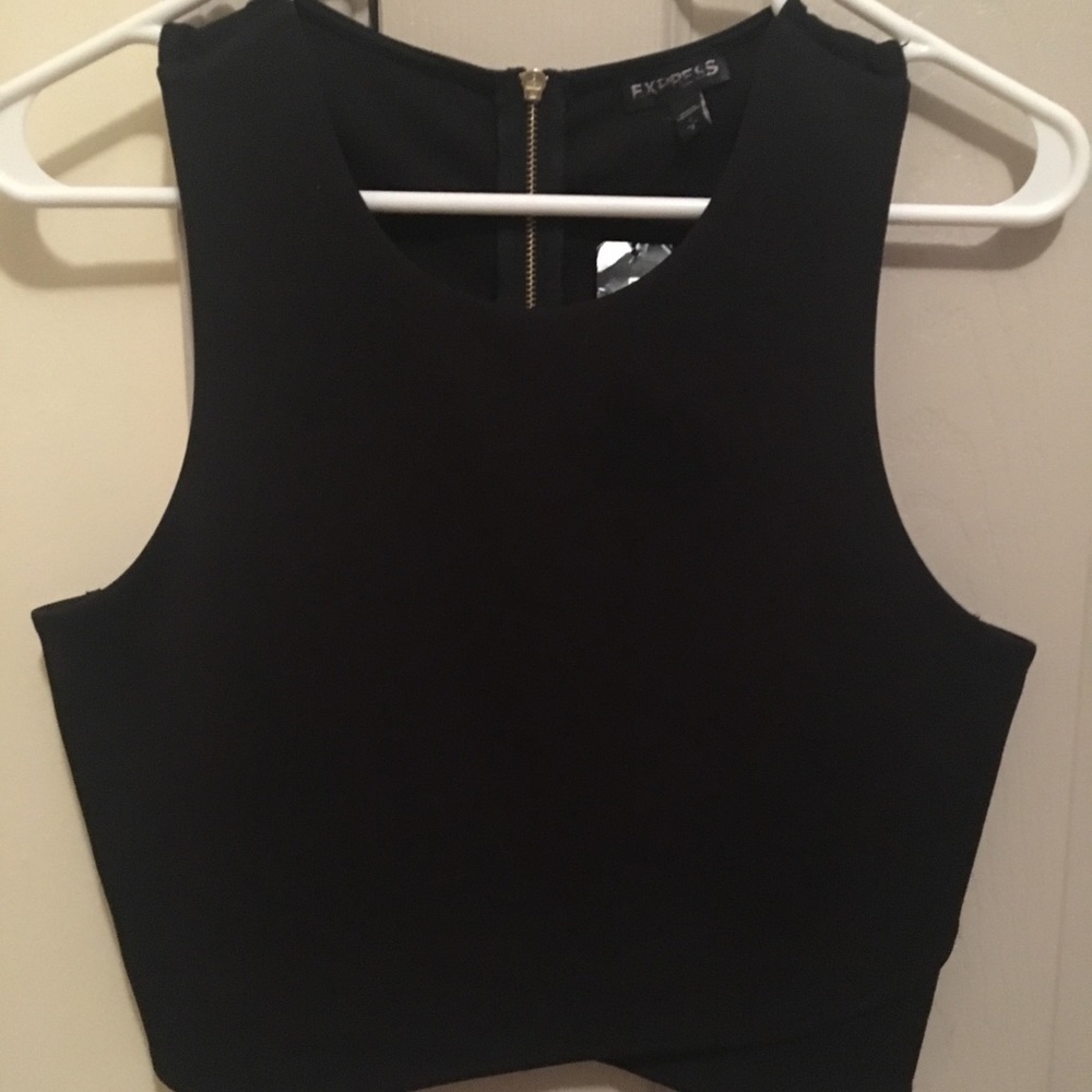 Express black crop top. NWT